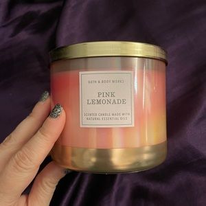 Never used Pink Lemonade Bath and Body works candle